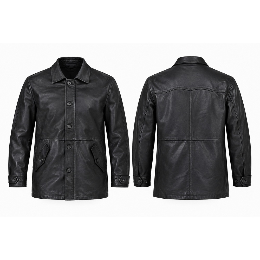 Brioni Neiman Marcus Mens Leather Field Jacket Pinstripe Wool Cashmere Lining 50